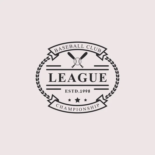 Vintage Retro Badge Baseball Logos Emblemi Elementi Design — Vettoriale Stock