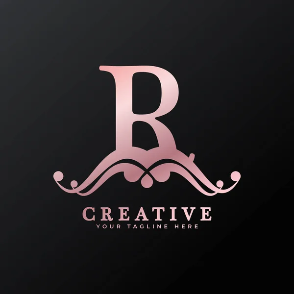Logotipo Luxo Inicial Carta Para Restaurante Royalty Boutique Café Hotel — Vetor de Stock