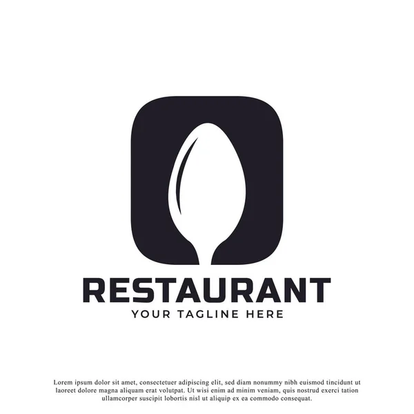 Restaurant Logo Anfangsbuchstabe Mit Löffelgabel Für Restaurant Logo Icon Design — Stockvektor