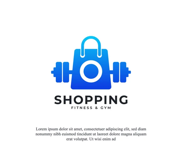 Fitness Verkauf Icon Gym Shop Logo Design Vector Template Element — Stockvektor