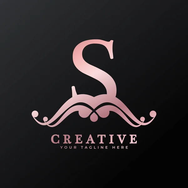 Luxus Logo Initial Letter Für Restaurant Royalty Boutique Cafe Hotel — Stockvektor