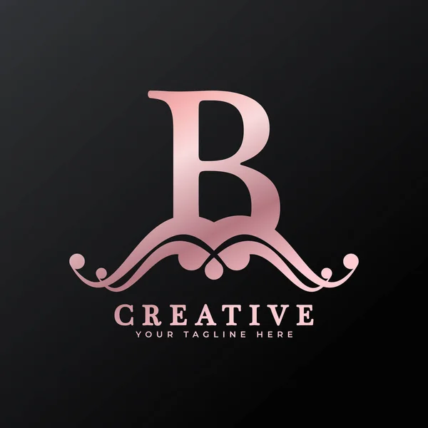 Logotipo Luxo Inicial Carta Para Restaurante Royalty Boutique Café Hotel — Vetor de Stock