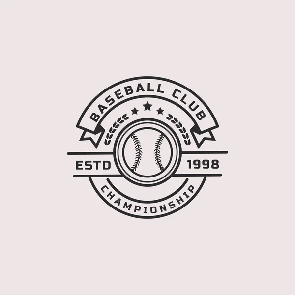 Vintage Retro Badge Baseball Logos Emblems Design Elements — Stock Vector