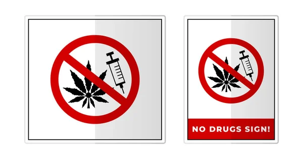 Keine Medikamente Sign Label Symbol Icon Vector Illustration — Stockvektor