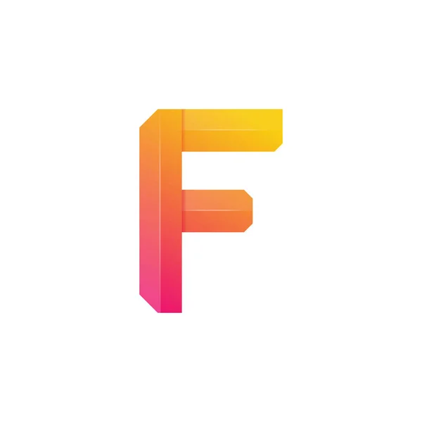 字母F公司业务或个人品牌的色彩艳丽风格 — 图库矢量图片