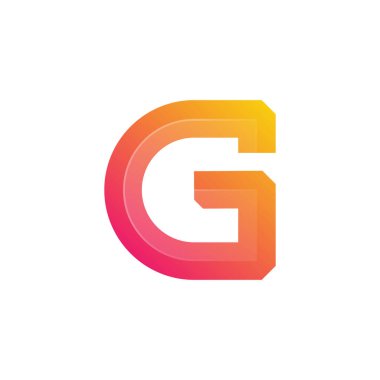 G harfi Logo Gradyan Şirket İşletmeleri veya Kişisel Markalar için Renkli Biçim