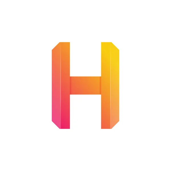 用于公司业务或个人品牌的字母H标志色彩艳丽的风格 — 图库矢量图片