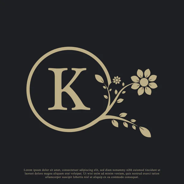 Circular Letter Monogram Luxury Logo Template Flourishes Suitable Natural Eco — Stock Vector