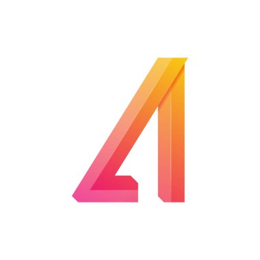 Şirket İşletmeleri ya da Kişisel Markalar İçin A Harfi Renkli Logo Biçimi