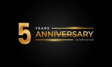 Siyah Arkaplanda Parlak Altın ve Gümüş Kutlama, Düğün, Kutlama Kartı ve Davetiye Kutlaması