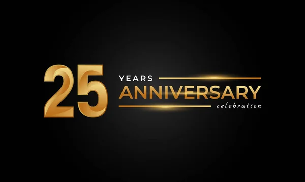 Celebração Aniversário Anos Com Cor Dourada Prata Brilhante Para Evento —  Vetores de Stock