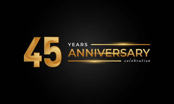 Celebración Del Aniversario Años Con Brillante Color Dorado Plateado Para — Vector de stock