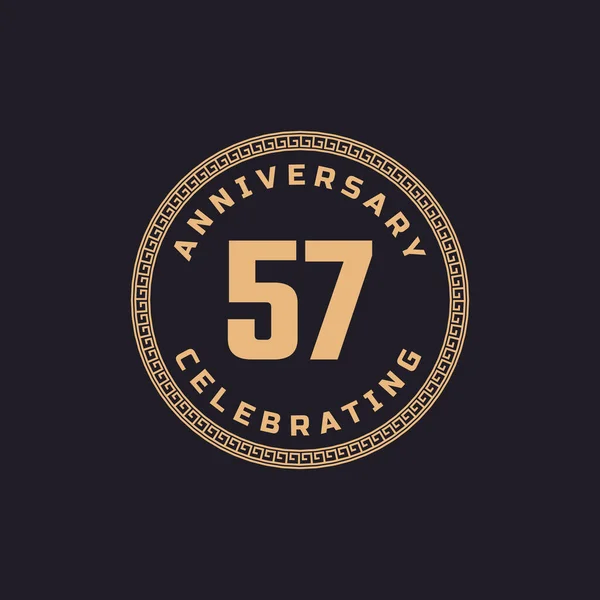 Celebración Del Aniversario Del Aniversario Del Retro Vintage Con Emblema — Vector de stock