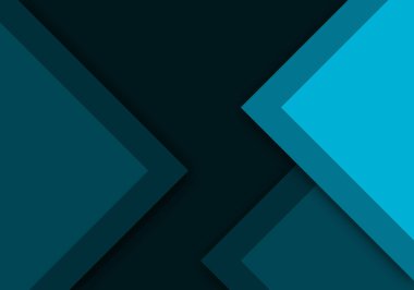 Mavi Arkaplan Geometrik Katman Kağıt Kesiği ile Uzay Tasarımı