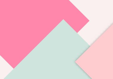Colorful of Soft Pink and Green Paper Cut Background with Copy Space for Text