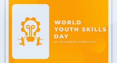 Mutlu Dünya Gençlik Yetenekleri Günü Kutlama Vektör Tasarım Arkaplan, Poster, Afiş, Reklamcılık, Tebrik Kartı