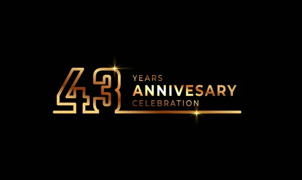 Logotipo Celebración Del Aniversario Años Con Números Fuente Dorados Hechos — Archivo Imágenes Vectoriales