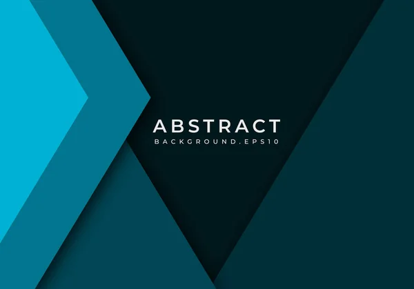Fond Abstrait Couche Papier Vert Turquoise Bleu Superposé Sur Vecteur — Image vectorielle