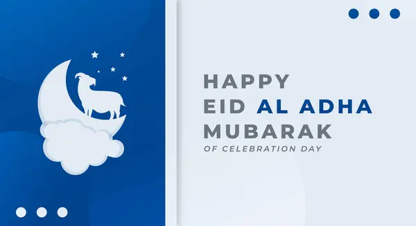 Ilustración Del Diseño Del Vector Celebración Eid Adha Mubarak Para — Vector de stock