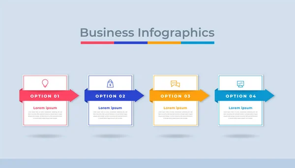 Bagan Proses Visualisasi Data Bisnis Infografis Garis Waktu Grafik Diagram - Stok Vektor