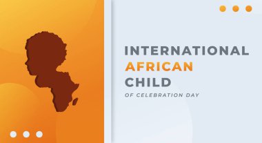 Uluslararası Afrika Çocuk Günü Kutlama Vektör Tasarımı Arkaplan, Poster, Bayrak, Reklam, Kutlama Kartı