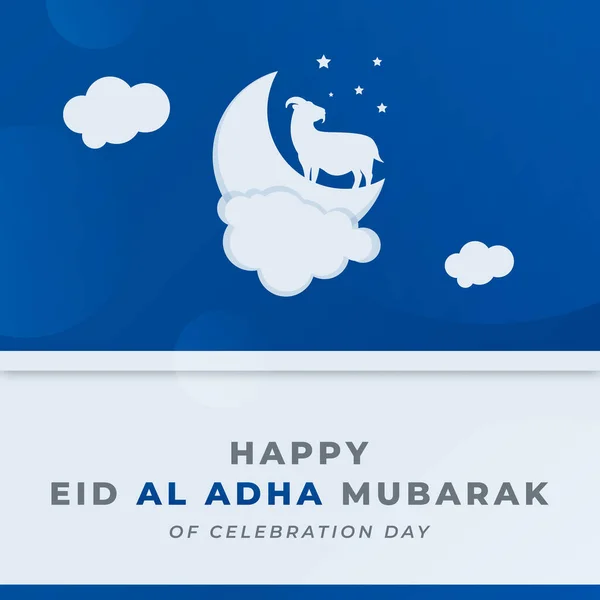 Ilustración Del Diseño Del Vector Celebración Eid Adha Mubarak Para — Vector de stock