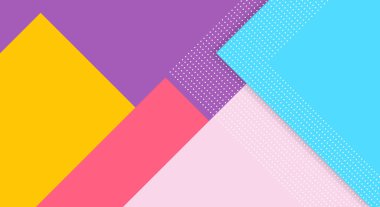 Memphis Kağıt Kesim Tarzı ve Duvar Kağıdı Rengi ile Soyut Kağıt Renkli Arkaplan