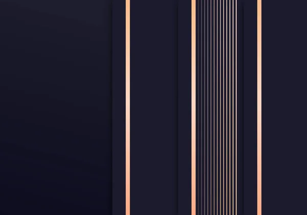Abstracto Brillante Oro Líneas Diagonal Geométrica Superposición Lujosa Azul Marino — Vector de stock