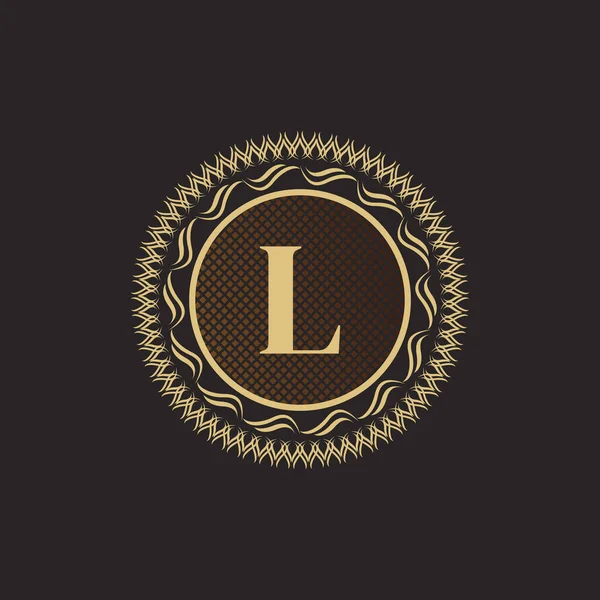 Litera Godło Złoty Monogram Projekt Luksusowy Szablon Logo Objętościowe Line — Wektor stockowy