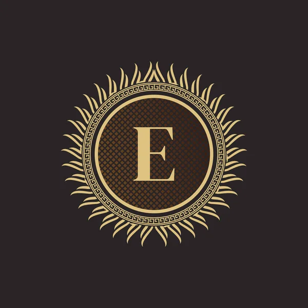 Embleem Letter Goud Monogram Ontwerp Luxe Volumetrische Logo Template Line — Stockvector