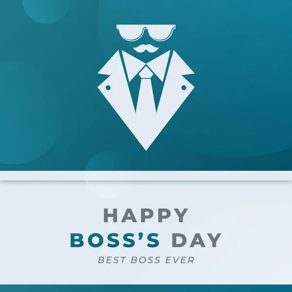 Happy Boss Day Celebration Vector Design Illustration Template Background Poster — Stock Vector