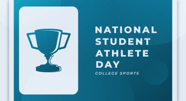 Mutlu Ulusal Öğrenciler - Atletizm Günü Nisan Kutlama Vektör Tasarımı Çizimi. Arkaplan, Poster, Sancak, Reklam, Tebrik Kartı veya Yazdırma Elemanı Şablonu