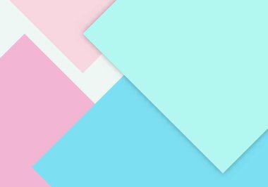 Colorful of Soft Pink, purple and Blue Paper Cut Background with Copy Space for Text