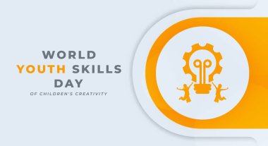 Mutlu Dünya Gençlik Yetenekleri Günü Kutlama Vektör Tasarım Arkaplan, Poster, Afiş, Reklamcılık, Tebrik Kartı