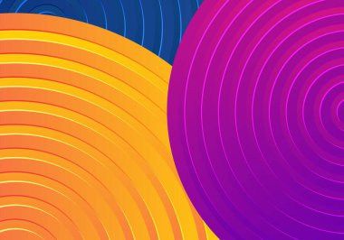 Circle Shape Overlap Layers Hipster Style Background with Copy Space for Text