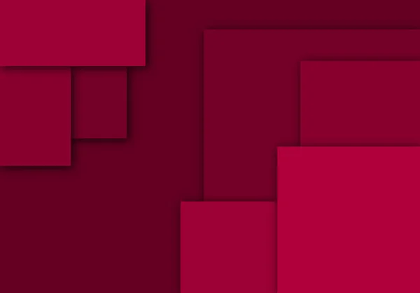 Carta Sovrapposizione Geometrica Sfondo Rosso Tagliata Sul Buio Con Progettazione — Vettoriale Stock