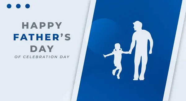 Happy Fathers Day Celebration Vector Design Illustration Background Poster Banner — Stock Vector