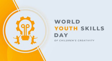 Mutlu Dünya Gençlik Yetenekleri Günü Kutlama Vektör Tasarım Arkaplan, Poster, Afiş, Reklamcılık, Tebrik Kartı