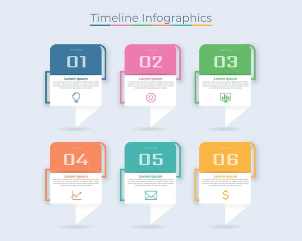 Zeitachse Infografiken Design Marketing Icons Verwendbar Für Workflow Layout Diagramm — Stockvektor
