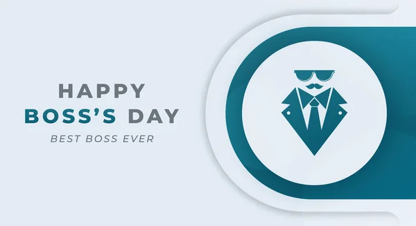 Happy Boss Day Celebration Vector Design Illustration Template Background Poster — Stock Vector