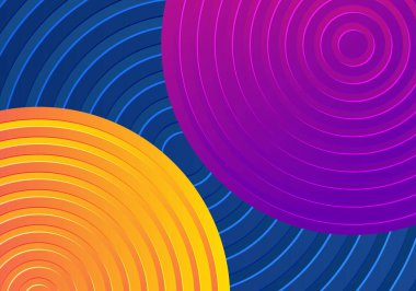 Circle Shape Overlap Layers Hipster Style Background with Copy Space for Text