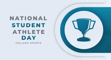 Mutlu Ulusal Öğrenciler - Atletizm Günü Nisan Kutlama Vektör Tasarımı Çizimi. Arkaplan, Poster, Sancak, Reklam, Tebrik Kartı veya Yazdırma Elemanı Şablonu