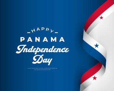 28 Kasım Panama Bağımsızlık Günü 'nüz kutlu olsun. Kutlama Vektörü Tasarım Çizimi. Poster, Bayrak, Reklam, Tebrik Kartı veya Yazdırma Elemanı Şablonu
