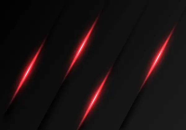 ダークグレーデザインの抽象的な赤いライトラインシャドーモダンな贅沢な未来の背景 — ストックベクタ