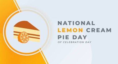 Ulusal Limon Kremalı Turta Günü Kutlama Vektör Tasarım Arkaplan, Poster, Banner, Reklam Kartı, Tebrik Kartı