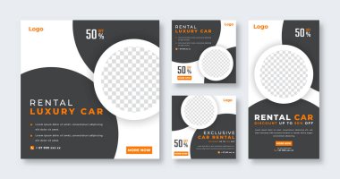 Çevrimiçi Pazarlama İçin Lüks Araba Kiralama Sosyal Medya Postası Reklam Sancağı, Hikaye ve İnternet İlanlarıComment