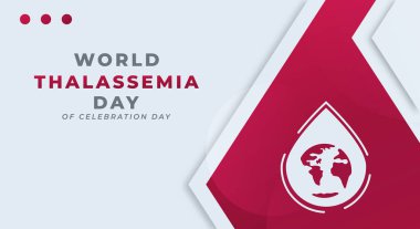 Mutlu Dünya Thalassemia Günü Kutlama Vektör Tasarım Arkaplan, Poster, Bayrak, Reklam Kartı, Kutlama Kartı