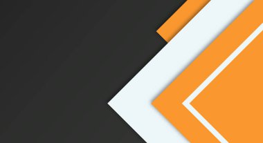 Duvar Kağıdı için Kağıt Kesimi Biçimli, Sarı, Beyaz ve Siyah Renkli Soyut Basit Şekil