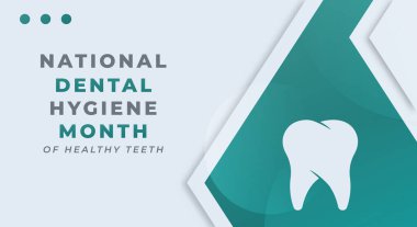 Ulusal Diş Sağlığı Ayı Kutlama Vektör Tasarımı Arkaplan, Poster, Afiş, Reklam, Tebrik Kartı