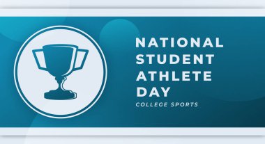 Mutlu Ulusal Öğrenciler - Atletizm Günü Nisan Kutlama Vektör Tasarımı Çizimi. Arkaplan, Poster, Sancak, Reklam, Tebrik Kartı veya Yazdırma Elemanı Şablonu